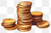 PNG Money coin arrangement investment. 