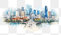 PNG Architecture metropolis cityscape landscape. AI generated Image by rawpixel.