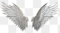 PNG Angel white bird wing. 