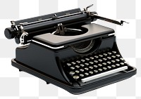 PNG Typewriter black correspondence transparent background