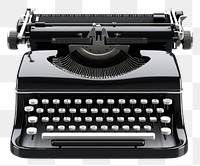 PNG Typewriter black correspondence transparent background