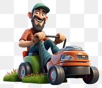 PNG  Lawn vehicle cartoon mower. AI generated Image by rawpixel.
