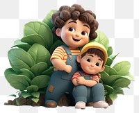 PNG  Plant baby toy togetherness. AI generated Image by rawpixel.