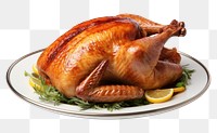PNG Plate dinner turkey meat. AI generated Image by rawpixel.