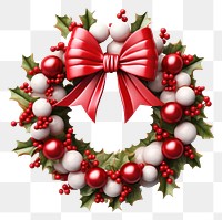 PNG Wreath christmas white background celebration. 