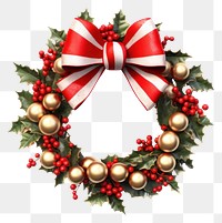 PNG Wreath christmas white background illuminated. AI generated Image by rawpixel.