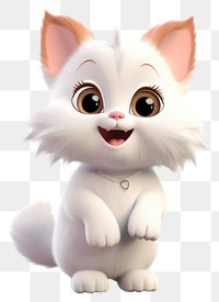PNG Figurine cartoon animal white. AI generated Image by rawpixel.