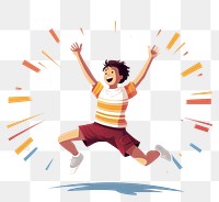 PNG Jumping sports fun joy. AI generated Image by rawpixel.