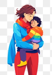 PNG Portrait hugging adult love. AI generated Image by rawpixel.