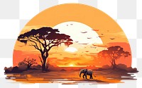 PNG Savanna landscape outdoors nature. AI generated Image by rawpixel.