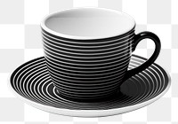 PNG Coffee cup pattern saucer. 