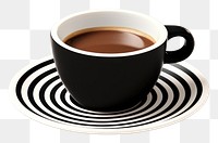 PNG Coffee cup pattern saucer. 