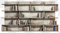 PNG Bookshelf furniture bookcase organization. AI generated Image by rawpixel.