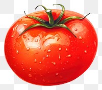 PNG Tomato vegetable plant food, digital paint illustration.