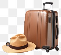 PNG Luggage suitcase travel hat. 