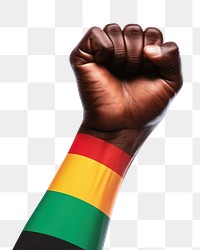 PNG Hand fist patriotism striped. 