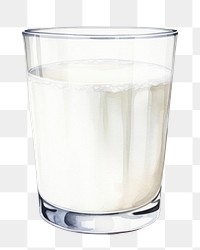 PNG Glass milk dairy drink. 