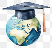 PNG Graduation globe planet space. 