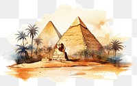 PNG Architecture pyramid archaeology creativity. AI generated Image by rawpixel.