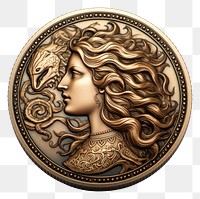 PNG Bronze money adult coin. AI generated Image by rawpixel.
