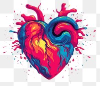 PNG Heart graphics illuminated creativity. AI generated Image by rawpixel.