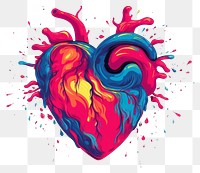 PNG Heart graphics illuminated creativity. 