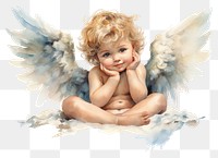 PNG Portrait angel cute baby