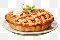 PNG Pie dessert cream plate. AI generated Image by rawpixel.