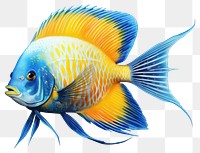 PNG Fish angelfish animal pomacanthidae, digital paint illustration.