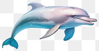 PNG Dolphin animal mammal fish, digital paint illustration.