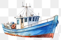 PNG Boat watercraft sailboat vehicle, digital paint illustration.