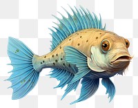 PNG Fish animal underwater wildlife, digital paint illustration. 