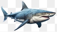 PNG Shark animal fish underwater, digital paint illustration.