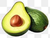 PNG Avocado fruit plant food, digital paint illustration. AI generated image