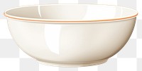 PNG Bowl porcelain white background simplicity, digital paint illustration.