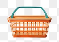 PNG Basket white background container furniture, digital paint illustration. AI generated image