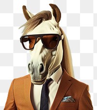 PNG Glasses animal mammal horse. AI generated Image by rawpixel.