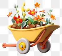 PNG Wheelbarrow vehicle flower plant. 