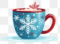 PNG Snow cup snowflake coffee. AI generated Image by rawpixel.