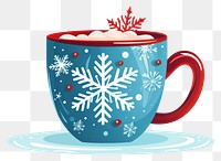 PNG Snow cup snowflake coffee. 