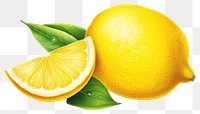 PNG Lemon grapefruit plant food, digital paint illustration.