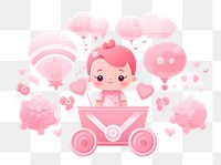 PNG Baby child pink representation. AI generated Image by rawpixel.