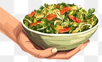 PNG Vegetable salad food hand. 