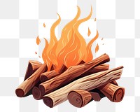 PNG  Bonfire wood deforestation fireplace. AI generated Image by rawpixel.