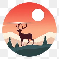 PNG Circle mammal animal deer. AI generated Image by rawpixel.