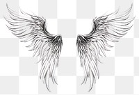 PNG Drawing sketch angel illustrated. 