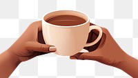 PNG Cup coffee drink adult. AI generated Image by rawpixel.