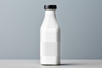 Milk bottle png mockup, transparent design