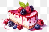 PNG Berry cake raspberry blueberry. 