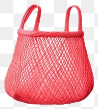 PNG Bag handbag red white background, digital paint illustration.